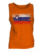Slovenia Distressed Flag Mens Vest