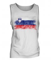 Slovenia Distressed Flag Mens Vest