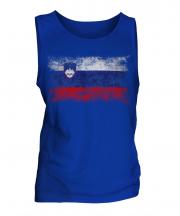 Slovenia Distressed Flag Mens Vest