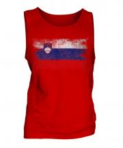 Slovenia Distressed Flag Mens Vest