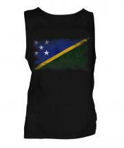 Solomon Islands Distressed Flag Mens Vest