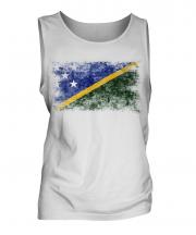 Solomon Islands Distressed Flag Mens Vest