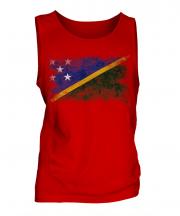 Solomon Islands Distressed Flag Mens Vest