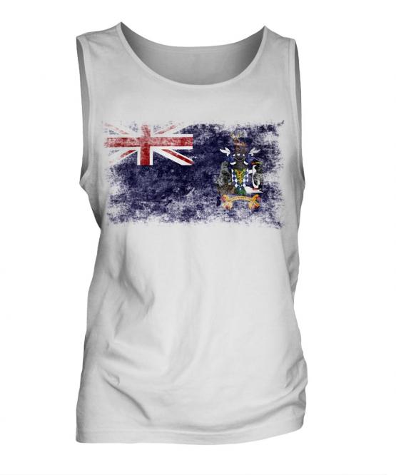 South Georgia Distressed Flag Mens Vest