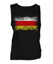 South Ossetia Distressed Flag Mens Vest