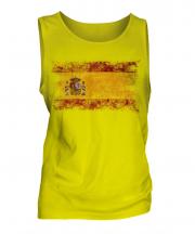 Spain Distressed Flag Mens Vest