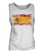 Spain Distressed Flag Mens Vest