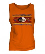 Swaziland Distressed Flag Mens Vest