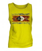 Swaziland Distressed Flag Mens Vest