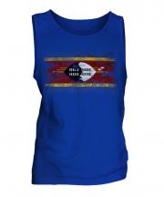 Swaziland Distressed Flag Mens Vest
