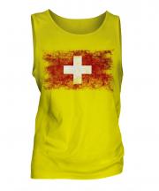 Switzerland Distressed Flag Mens Vest