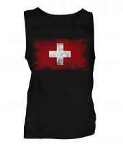 Switzerland Distressed Flag Mens Vest