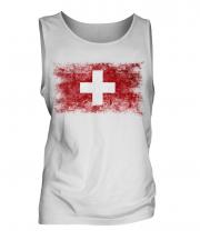 Switzerland Distressed Flag Mens Vest