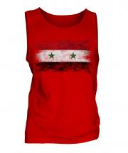 Syria Distressed Flag Mens Vest