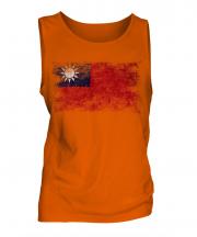Taiwan Distressed Flag Mens Vest