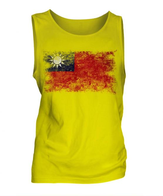 Taiwan Distressed Flag Mens Vest