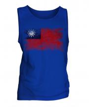 Taiwan Distressed Flag Mens Vest
