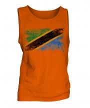 Tanzania Distressed Flag Mens Vest