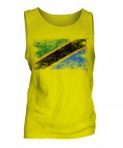 Tanzania Distressed Flag Mens Vest