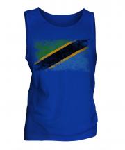 Tanzania Distressed Flag Mens Vest