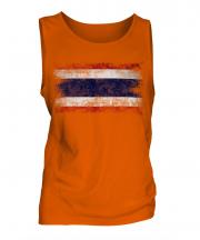 Thailand Distressed Flag Mens Vest