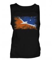 Tierra Del Fuego Province Distressed Flag Mens Vest