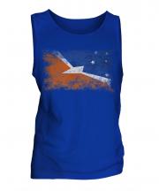 Tierra Del Fuego Province Distressed Flag Mens Vest