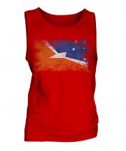 Tierra Del Fuego Province Distressed Flag Mens Vest