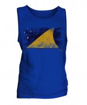 Tokelau Distressed Flag Mens Vest