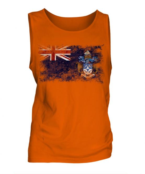 Tristan Da Cunha Distressed Flag Mens Vest