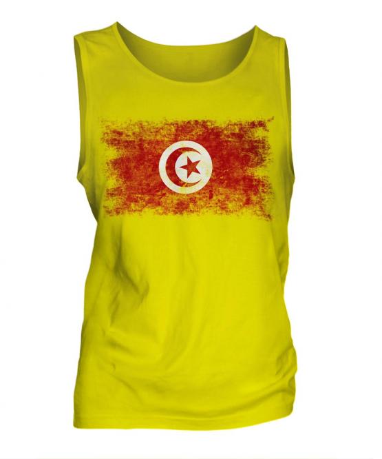Tunisia Distressed Flag Mens Vest