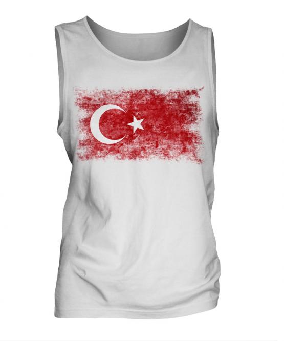 Turkey Distressed Flag Mens Vest