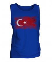 Turkey Distressed Flag Mens Vest
