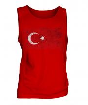 Turkey Distressed Flag Mens Vest