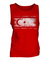 Turkish Republic Of Northern Cyprus Distressed Flag Mens Vest