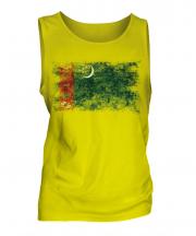 Turkmenistan Distressed Flag Mens Vest