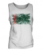 Turkmenistan Distressed Flag Mens Vest
