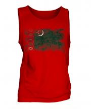 Turkmenistan Distressed Flag Mens Vest