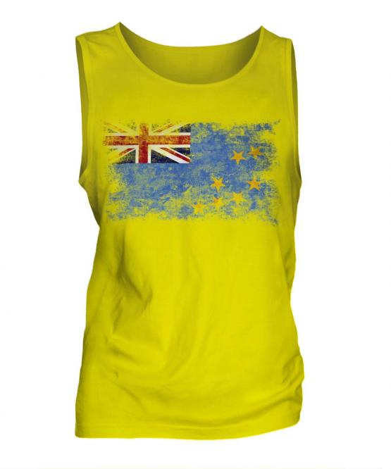 Tuvalu Distressed Flag Mens Vest