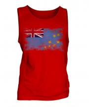 Tuvalu Distressed Flag Mens Vest