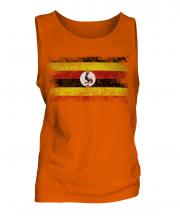 Uganda Distressed Flag Mens Vest