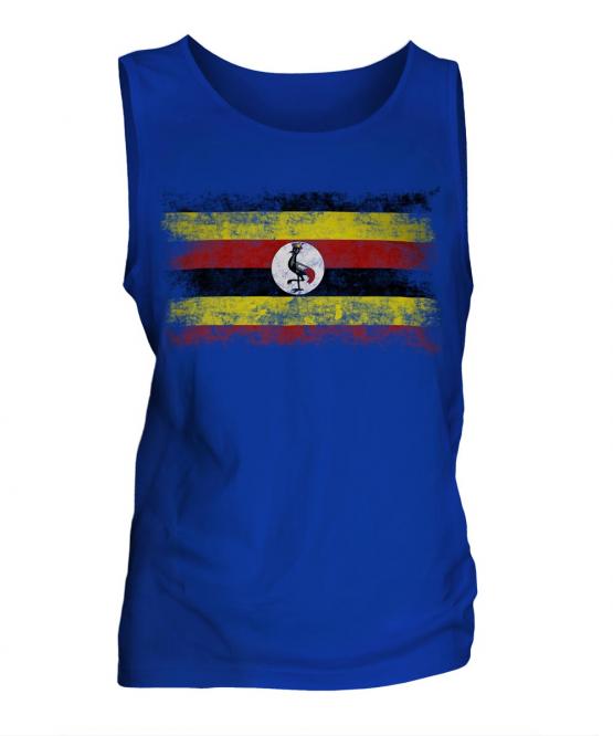 Uganda Distressed Flag Mens Vest