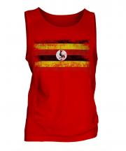 Uganda Distressed Flag Mens Vest
