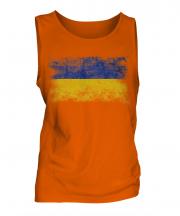 Ukraine Distressed Flag Mens Vest