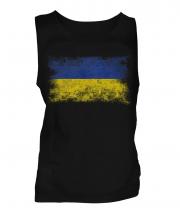 Ukraine Distressed Flag Mens Vest