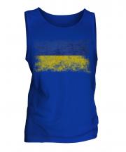 Ukraine Distressed Flag Mens Vest