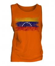 Venezuela Distressed Flag Mens Vest