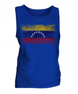 Venezuela Distressed Flag Mens Vest