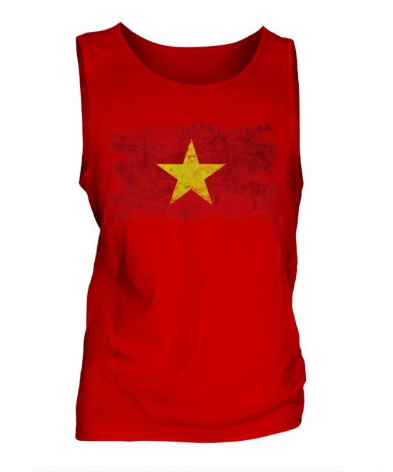 Vietnam Distressed Flag Mens Vest
