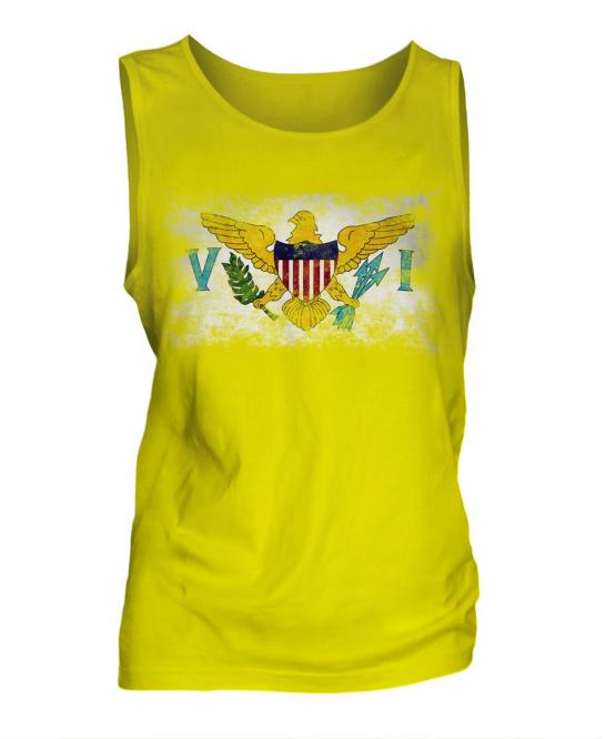 Us Virgin Islands Distressed Flag Mens Vest